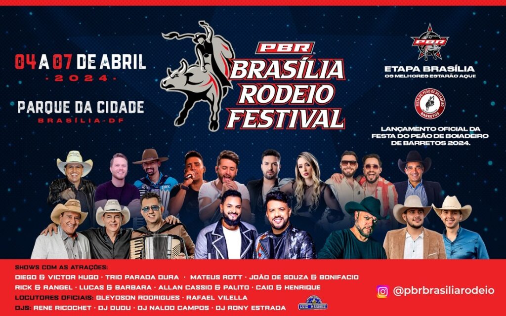 O Brasília Rodeio Festival Etapa PBR 2024 vai transformar a montaria e